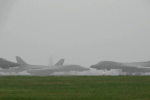  I superbombardieri B1 atterrati nella base RAF Fairford nel sud-ovest dell'Inghilterra