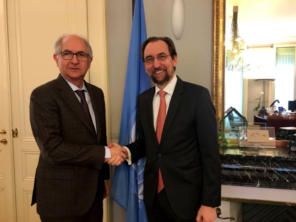 Ledezma denunci&oacute; genocidio en Venezuela ante Alto Comisionado para Derechos Humanos de la ONU