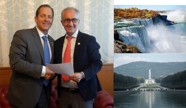Caserta &ndash; Marino incontra sindaco di Niagara Falls, parte l'iter per un gemellaggio tra le due citt&agrave;