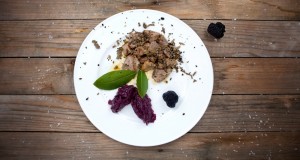 Cordero con trufa negra plato tradicional de Gubbio