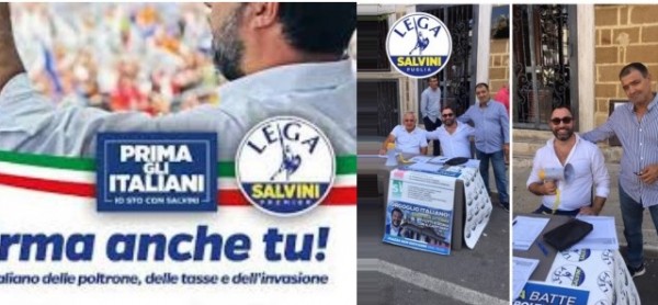 Raccolte di firme promossa dalla Lega contro il Governo Conte &ldquo;Grande partecipazione in Puglia&rdquo;