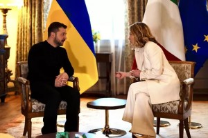 Volodimir Zelensky y Giorgia Meloni. Diálogo cercano entre Kiev y Roma. 