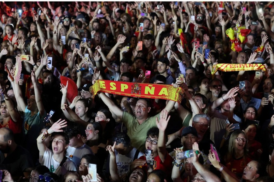PIERRE-PHILIPPE MARCOU / AFP - La festa a Madrid per la nazionale spagnola, vincitrice dei Mondiali di calcio femminile nel 2023 (Foto a corredo articolo AGI)