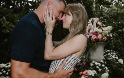 La cantante estadounidense Taylor Swift y el jugador de la NFL Travis Kelce