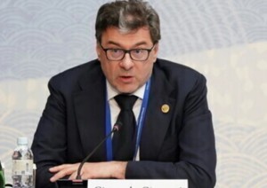 ministro dell&#039;Economia Giancarlo Giorgetti