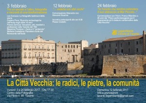 Taranto - La Citt&agrave; Vecchia: le radici, le pietre, la comunit&agrave; in tre incontri il futuro dell'Isola