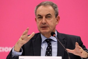 L'ex Primo Ministro spagnolo (2004-2011) Jos&eacute; Luis Rodriguez Zapatero 