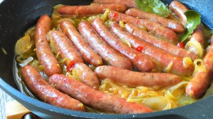 Longanizas al vino