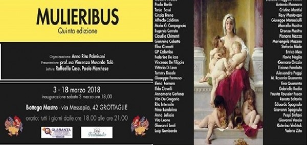 Grottaglie (Taranto) &ndash; &laquo;Mulieribus&raquo; l&rsquo;arte-donna per il mese a lei dedicato