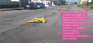 Pulsano (Taranto) &ndash; Transenne per segnalare buche, dopo l&rsquo;intervento di un consigliere