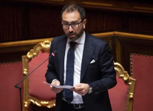 Bonafede al question time 'Determinato contro mafia' Parole accolte da un brusio