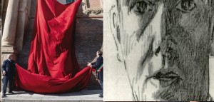 Bologna - Cerimonia di collocazione della targa dedicata ai due bronzi di Giuseppe Romagnoli