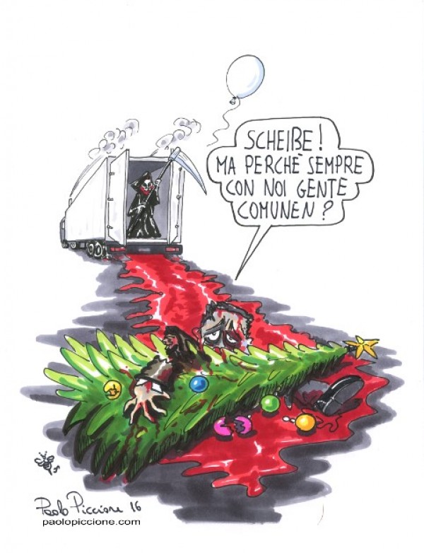 Strage di Berlino Le vignette di Paolo Piccione