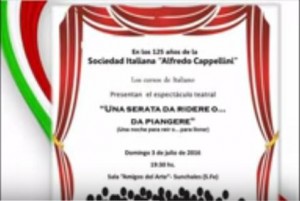 Compilado obras italiano: en el marco 125 a&ntilde;os sociead italiana de Sunchales