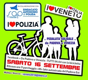 Cittadini e Sap insieme nella &laquo;pedalata della solidariet&agrave;&raquo;