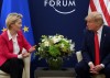 Ursula von der Leyen e Donald Trump a Davos