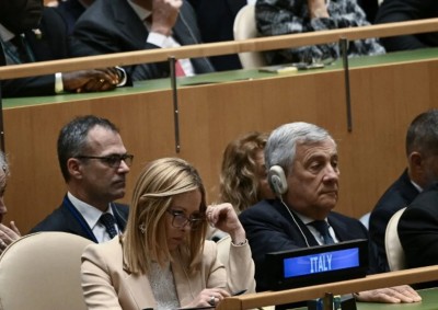  La premier Giorgia Meloni all'Onu con Antonio Tajani ministro degli Esteri