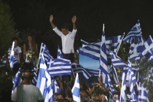 Un comizio di Nea Dimokratia
