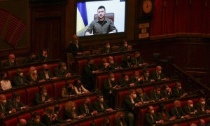 Il videointervento di Zelensky a Montecitorio