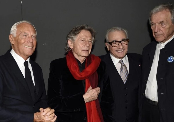 Martin Scorsese , Giorgio Armani, Roman Polanski e Costa Gavras