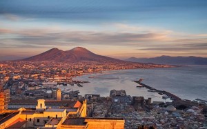 En la montaña desde Nápoles