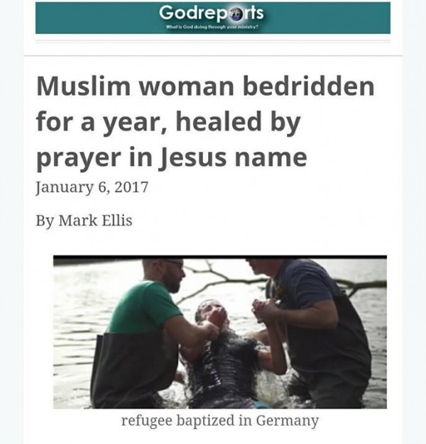 Germania donna mussulmana guarita da un male dopo essersi rivolta a Ges&ugrave;