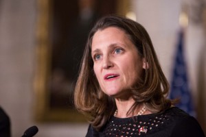 Chrystia Freeland, canciller canadiense