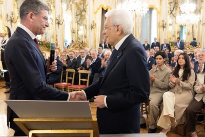 Quirinale - Il Presidente della Repubblica, Sergio Mattarella, ha ricevuto al Quirinale il Capo della Polizia - Vittorio Pisani, accompagnato da una rappresentanza di appartenenti al Corpo
