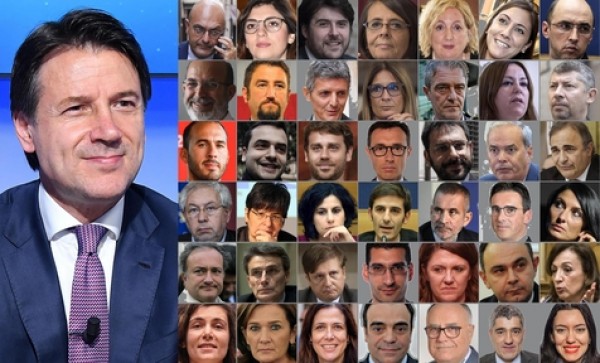 El equipo del "Conte bis" est&aacute; presto Hay 21 integrantes del M5S, 18 del PD, 2 del LEU, uno del MAIE