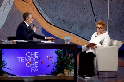 Ornella Vanoni en el programa de TV de Fabio Fazio "Che tempo che fa".