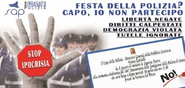 Il sindacato autonomo di Polizia lamenta carenza di uomini e non partecipa alla Festa della Polizia