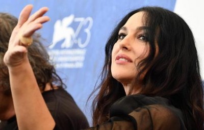 Bellucci praises 'role with wrinkles and in love' in Venice