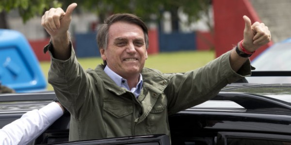 Jair Bolsonaro es el nuevo presidente de Brasil con un 55% y gobernar&aacute; Brasil hasta 2022