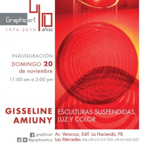 Las esculturas cin&eacute;ticas de Gisseline Amiuny  llenan de luz y color los espacios de Graphicart