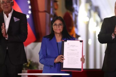 La presidente ad interim del Venezuela, Delcy Rodr&iacute;guez
